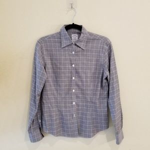 Brooks Brothers Black/White Plaid Button Up Shirt